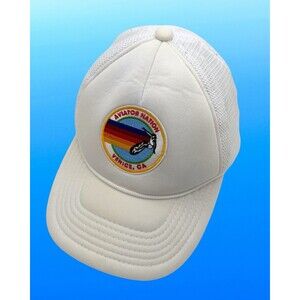 Aviator Nation Venice CA patch Trucker Hat White Mesh SnapBack